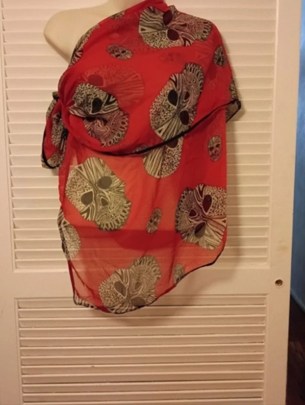 Red Patterned Women's Fashion Scarf by